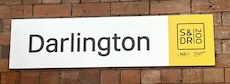 Darlington station sign