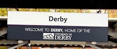 Derby station sign