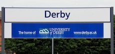 Derby station sign