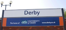 Derby station sign