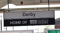 Derby station sign