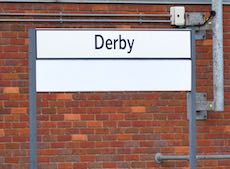 Derby station sign