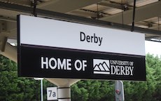 Derby station sign