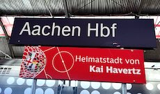 Aachen station sign