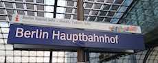 Berlin Hauptbahnhof station sign