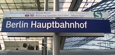 Berlin Hauptbahnhof station sign