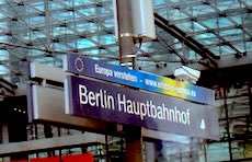 Berlin Hauptbahnhof station sign