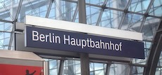 Berlin Hauptbahnhof station sign