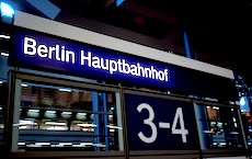 Berlin Hauptbahnhof station sign