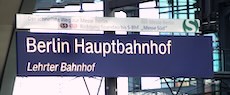 Berlin Hauptbahnhof Lehrter Bahnhof station sign