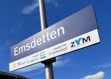 Emsdetten station sign