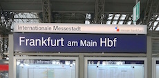 Frankfurt am Main Hauptbahnhof station sign
