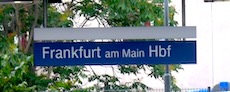 Frankfurt am Main Hauptbahnhof station sign