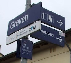Greven station sign