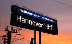 Hannover station sign