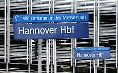 Hannover station sign