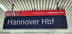 Hannover Hauptbahnhof station sign