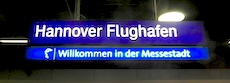 Hannover Flughafen station sign