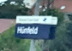 Hünfeld station sign