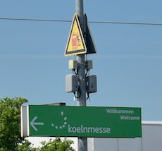 Köln Messe/Deutz station sign