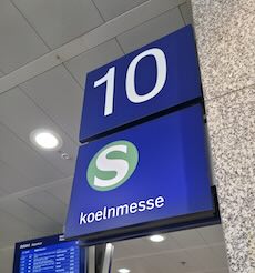 Köln Messe/Deutz station sign