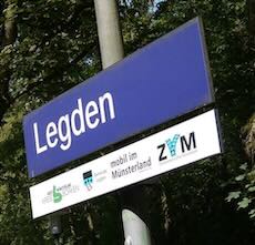 Legden station sign