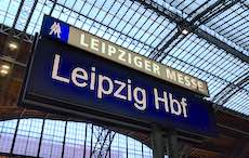 Leipzig Hbf station sign