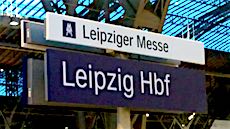 Leipzig Hbf station sign