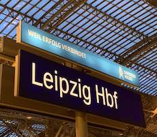 Leipzig Hbf station sign