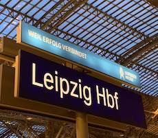 Leipzig Hauptbahnhof station sign