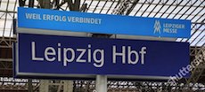 Leipzig Hbf station sign