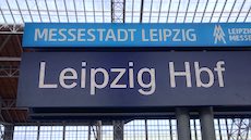 Leipzig Hbf station sign