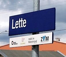 Lette station sign