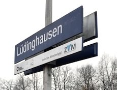 Lüdinghausen station sign