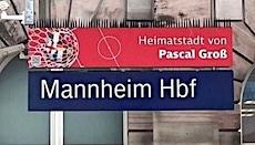 Mannheim Hauptbahnhof station sign