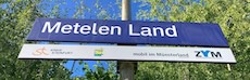 Metelen Land station sign