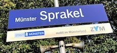 Münster Sprakel Nord station sign