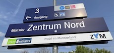 Münster Zentrum Nord station sign