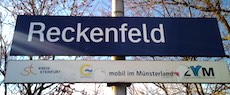 Reckenfeld station sign