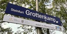 Steinfurt Grottenkamp station sign