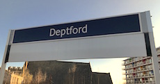 Deptford station sign
