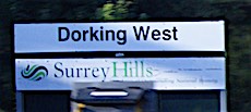 Dorking West station sign