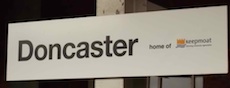 Doncaster station sign