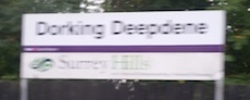 Dorking Deepdene station sign