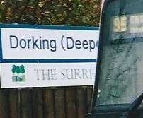 Dorking Deepdene station sign