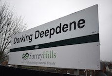 Dorking Deepdene station sign