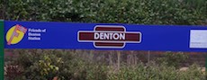 Denton station sign