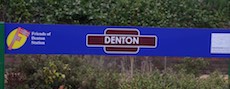 Denton station sign