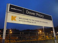 Dover Priory station sign