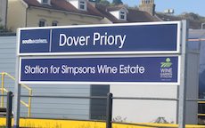 Dover Priory station sign
